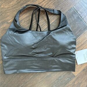 Lululemon Women's Energy Sports Bra Top Longline Criss Cross Strap *Foil Size 6